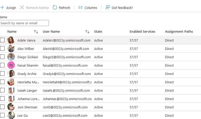 o365 license assignment report